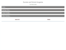 Tablet Screenshot of dunsterandporlocksurgeries.co.uk